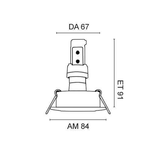 Einbauleuchte, 1 x GU10/50W Bild 3