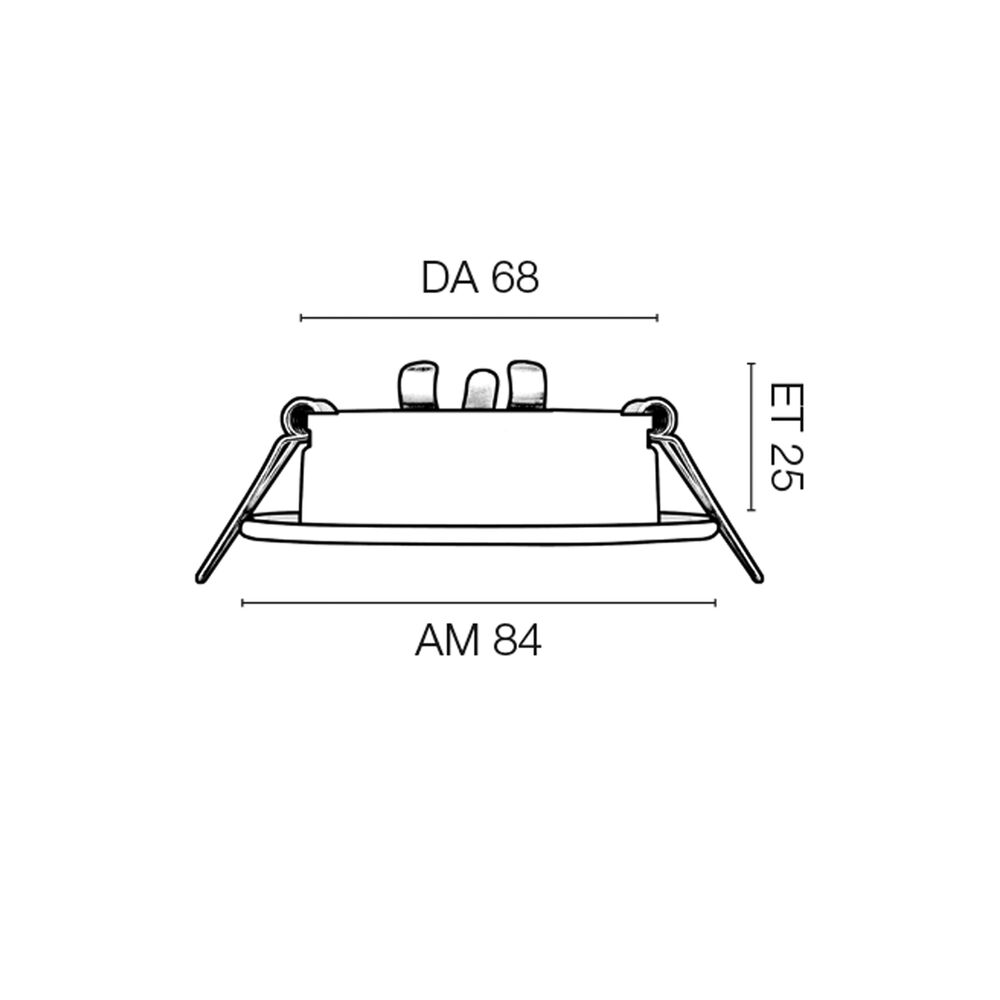 Einbauleuchte, Aluminium/Alumatt, mit GU5,3 Fassung, schwenkbar 30�, Deckenausschnitt � 68 Bild 3