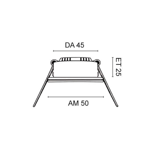 NV-LED-Einbauleuchte, 1 LED/700mA/2,3W Bild 3