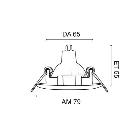 Einbauleuchte, 1 x GU5,3/12V/50W Bild 3