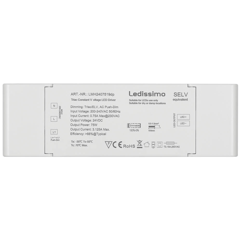 LED-Netzteil, 24V-DC/75 - 150W