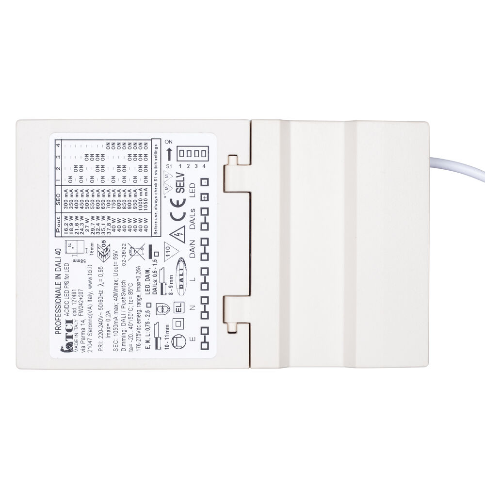 Multi-Netzteil, 16,2 - 40W, 1.650 - 5.800 lm, DALI 2, Konstantstrom, f�r Einlege-Backlight-Panel