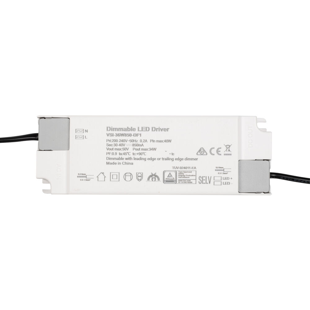 Multi-Netzteil, 40V/34W/850 mA, Triac, Phasenanschnitt/-abschnittdimmer, Konstantstrom, f�r Einlege-Backlight-Panel