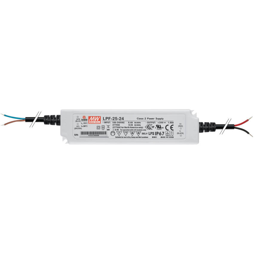 LED-Netzteil, 24V-DC/25 - 60W, Kunststoffgehuse