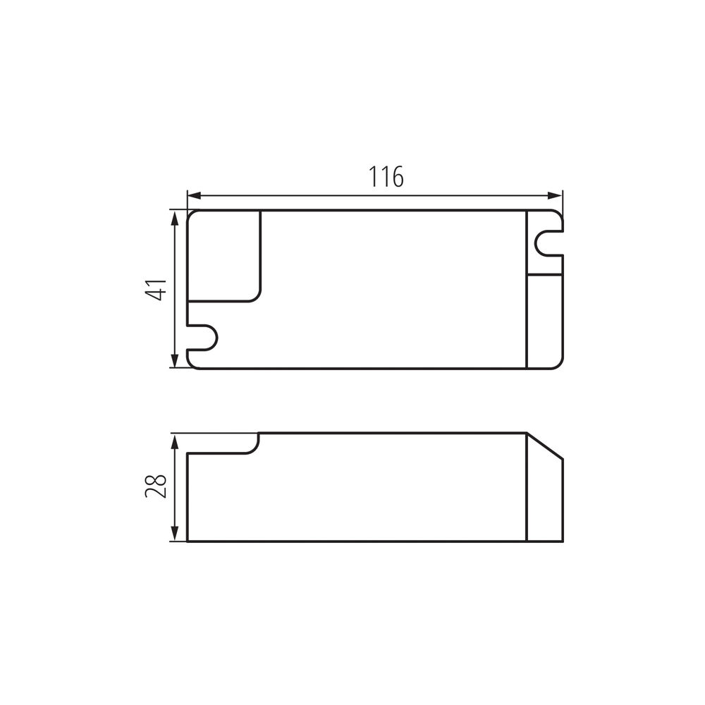 LED-Netzteil, nicht dimmbar, 1.100 mA,  40W, f�r Einlege-Panel 1.195 x 295 Bild 4