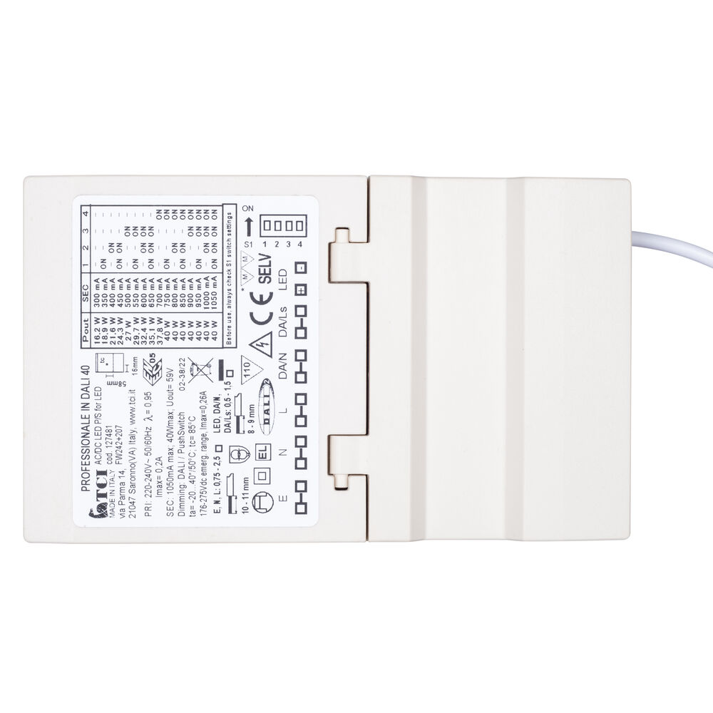 LED-Treiber, DALI2 dimmbar, 300 - 1.050 mA, 16,2 - 40W, 2.100 - 5.950 lm, Konstantstrom