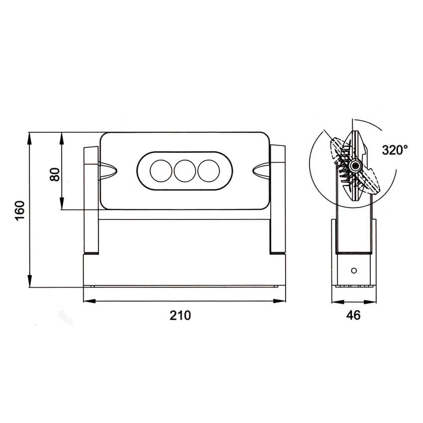 LED-Auenwandleuchte,  MINI LEDSPOT,  LED/9W Bild 2