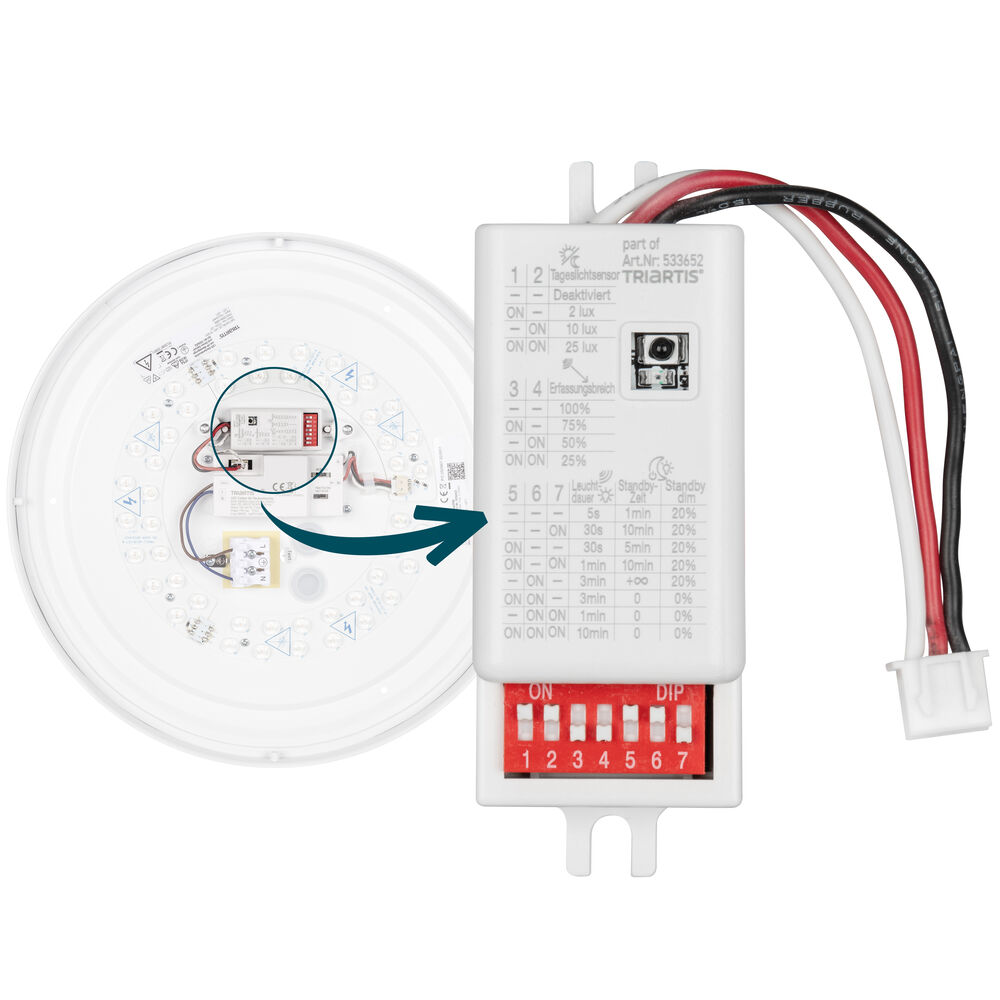 Sensorleuchte, LED/8/12/16W,  960/1.440/1.920 lm, 2700/3000/4000K, HF-Sensor, � 350 Bild 4