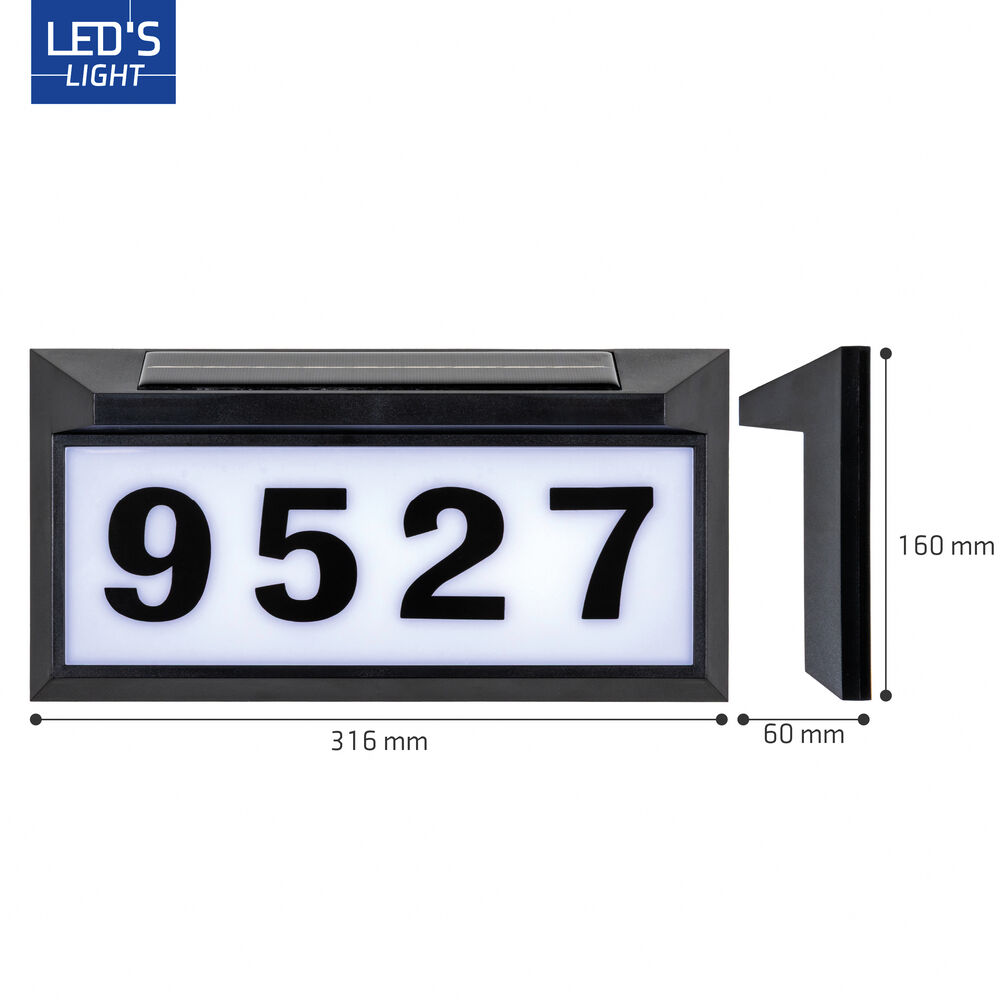 Solar-Hausnummernleuchte, LED, 15 lm, mit D�mmerungssensor Bild 6