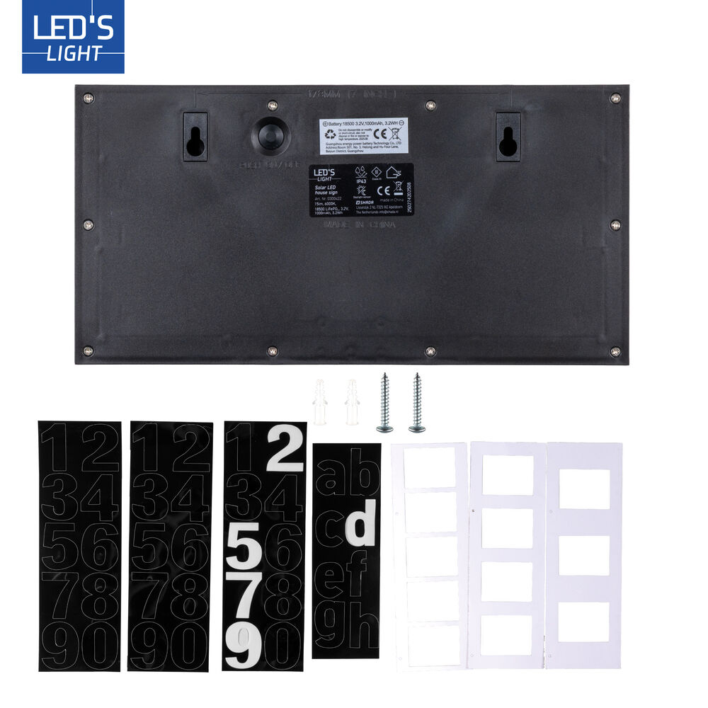 Solar-Hausnummernleuchte, LED, 15 lm, mit D�mmerungssensor Bild 7