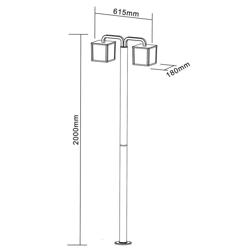 Auenstandleuchte, CUBANGO, 2 x E27/15W, inkl. LED-Leuchtmittel Bild 4