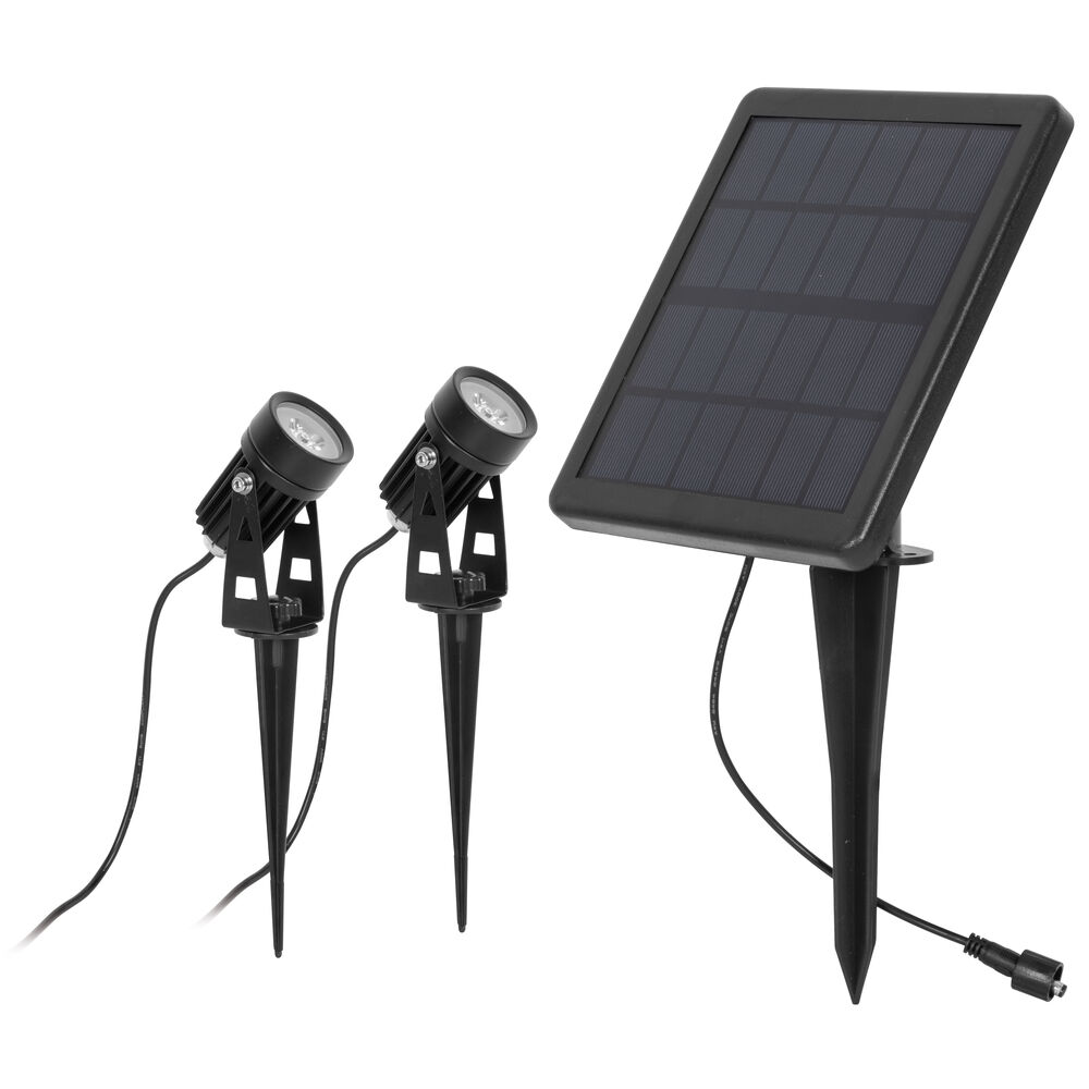 Solar-Auenstrahler mit Erdspie, LED/1W, Zuleitung 2 m 