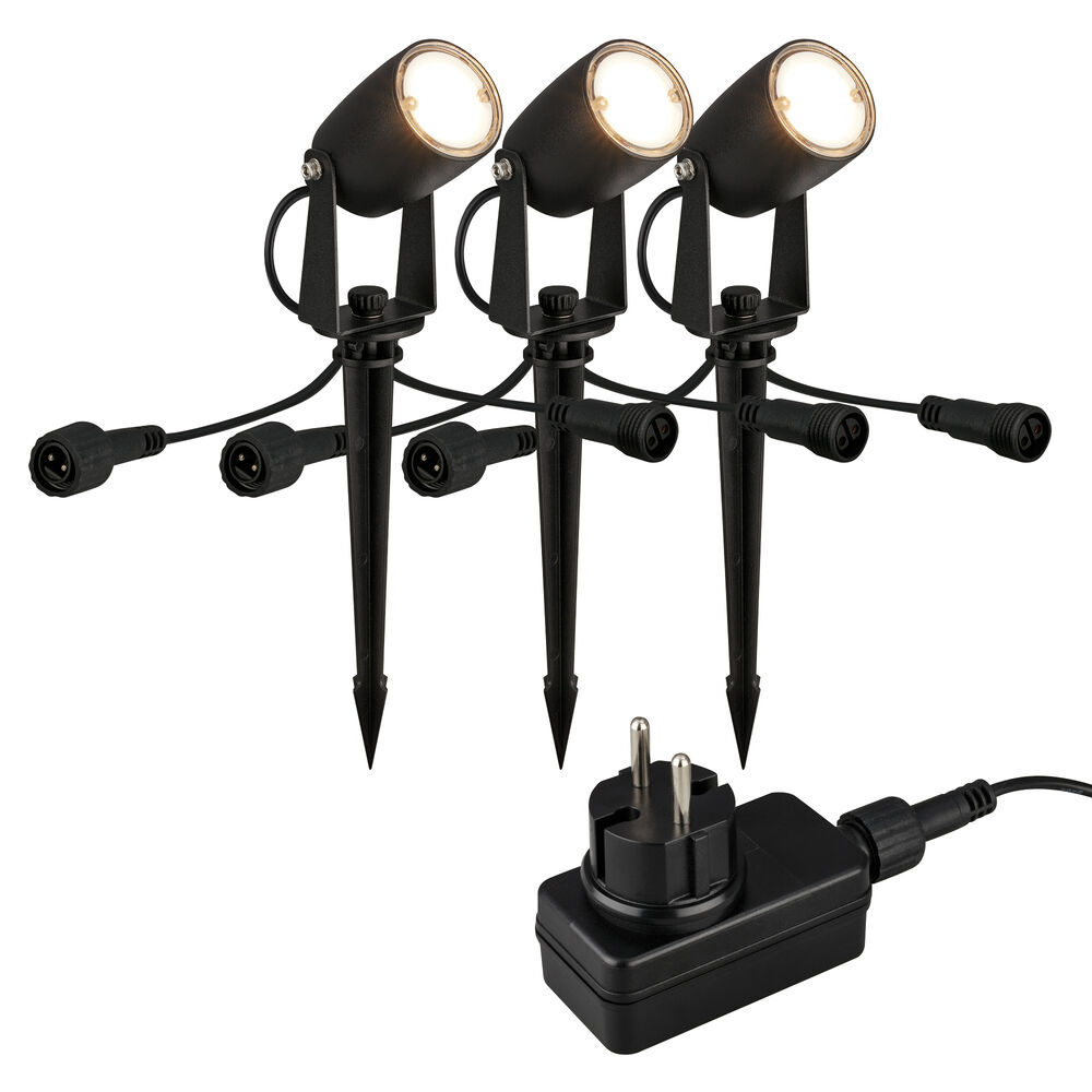 Erdspiestrahler, CONNECT TO SHINE, IRIS, LED/2W, 135 lm, 3000K, 3er-Set