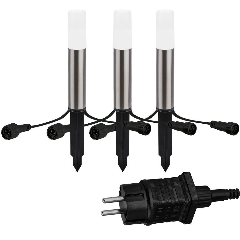 Erdspiestrahler, CONNECT TO SHINE, JUNCA, LED/1W, 60 lm, 3000K, 3er-Set