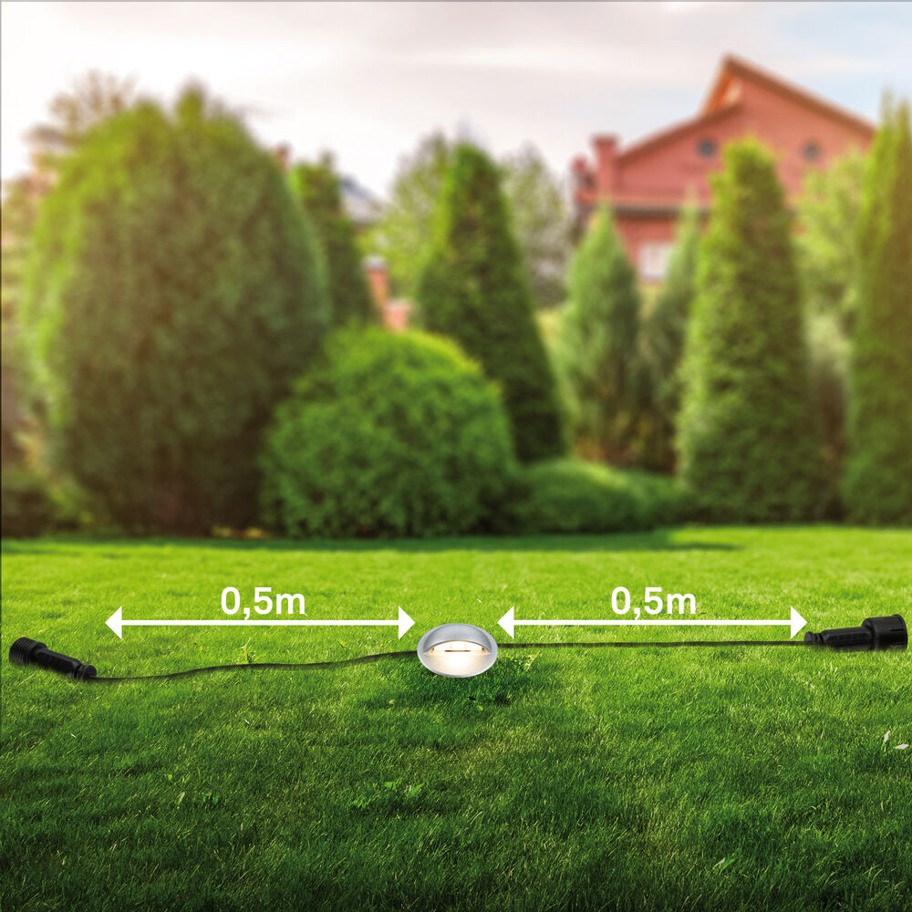 Terrassen-/Treppeneinbauleuchte, CONNECT TO SHINE, TEAK, LED/0,4W, 10 lm, 3000K, 3er-Set Bild 3