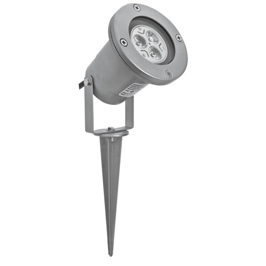 Auenstrahler  mit Erdspie, 1 x GU10/5W, inkl. LED/GU10/5W, 2,5 m Zul. H05RN-F