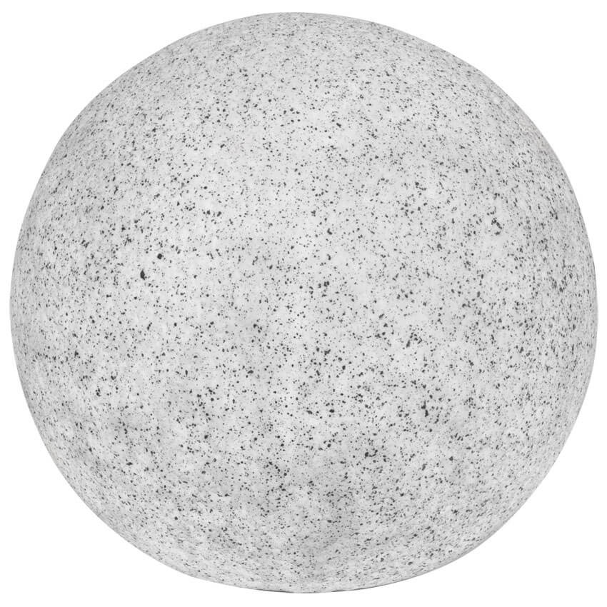 Auenleuchtenkugel mit Erdspie, MOND GRANIT, 1 x E27