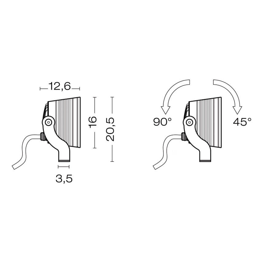 LED-Auenstrahler, LYRAS 230, LED/33W, 3.300 lm, 3.000K Bild 2