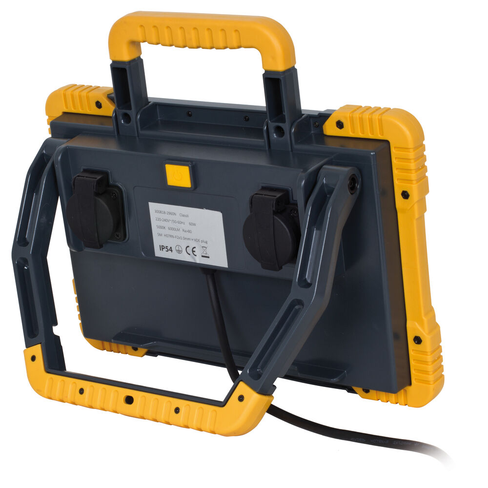 Arbeitsleuchte, LED/60W, 6.500 lm, 5000K, mit 2 Steckdosen Bild 2