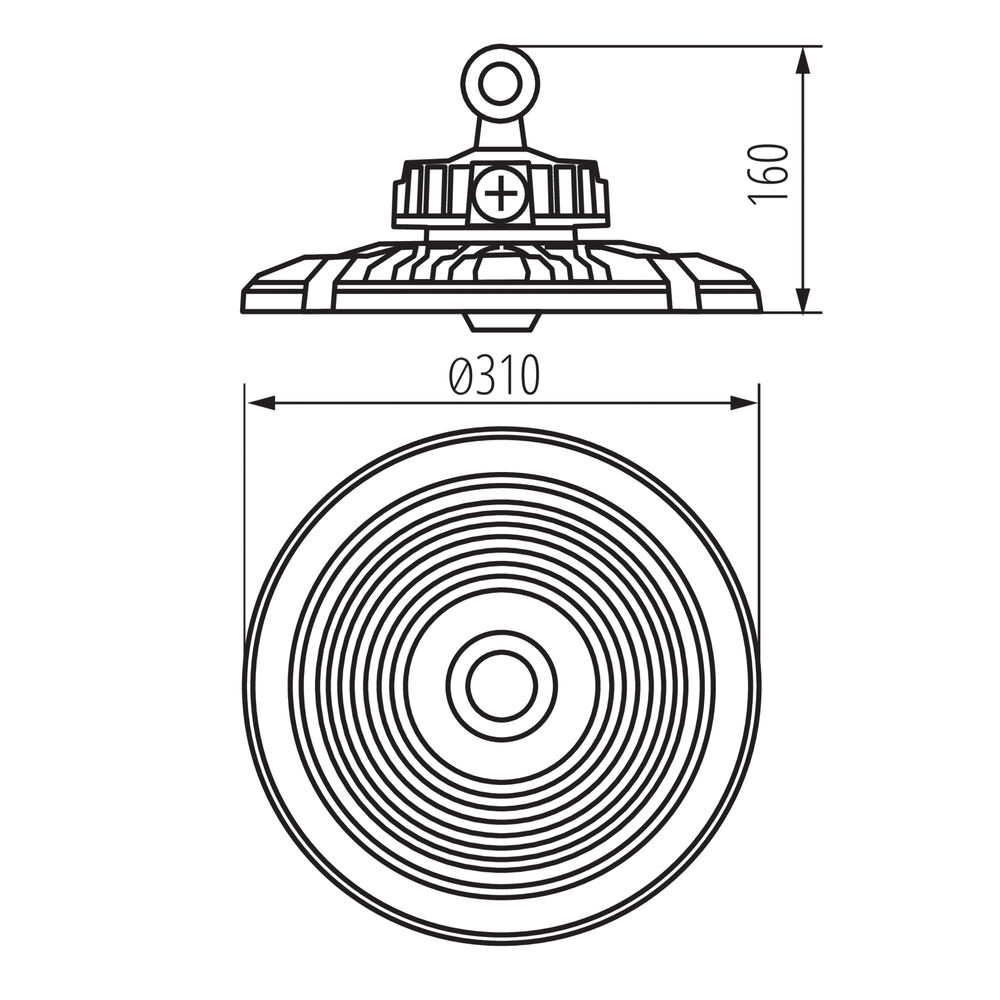 Hallentiefstrahler, LED/200W, 32.000 lm, 4000/5000/6500K, einstellbarer Abstrahlwinkel Bild 7
