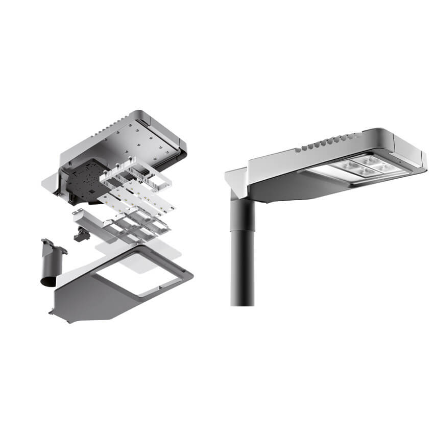 LED-Auslegerleuchte, Straen-Optik,  weitstrahlend Bild 3