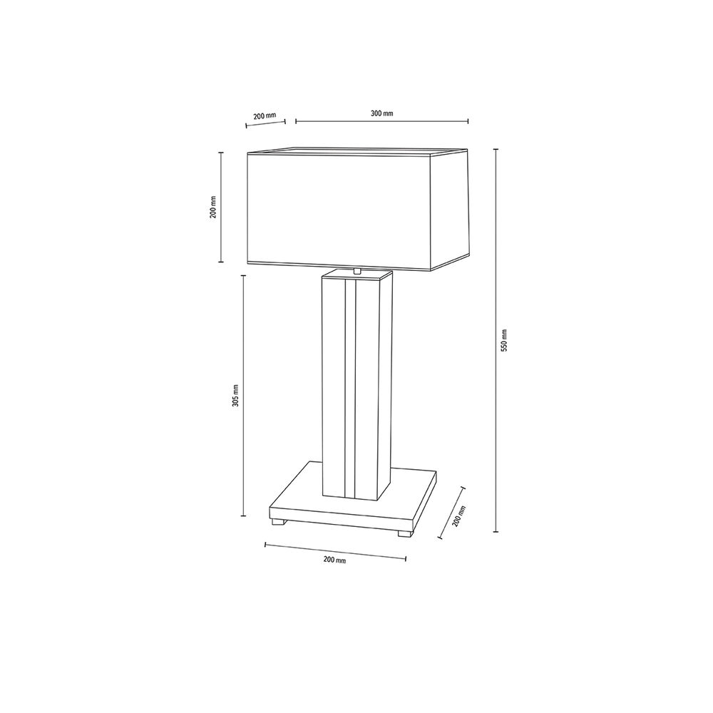 Tischleuchte, FLAME, 1 x E27/40W, 1 x LED/4,6W Bild 3