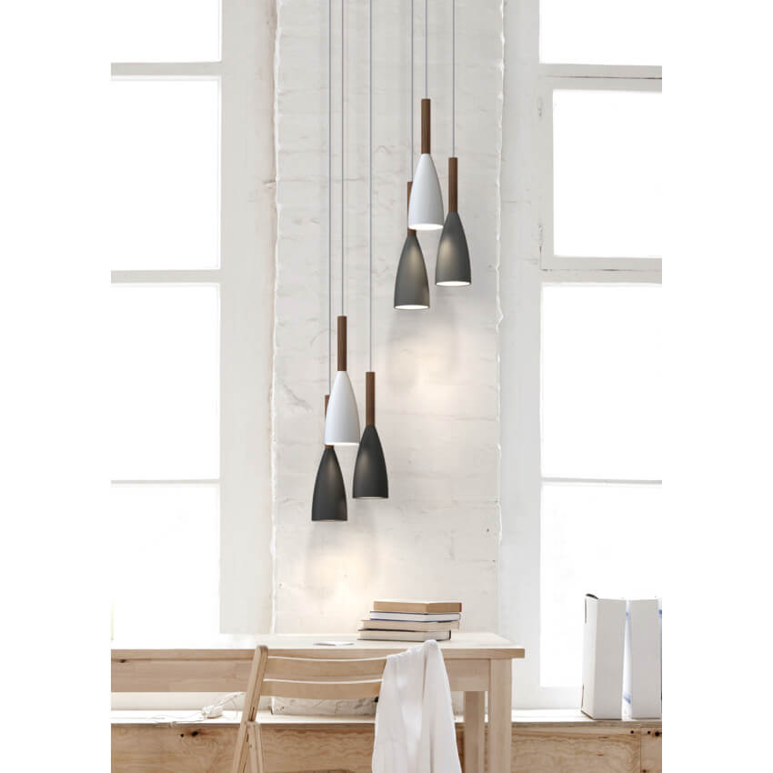 Pendelleuchte, PURE, 1 x E27/40W, grau Bild 3