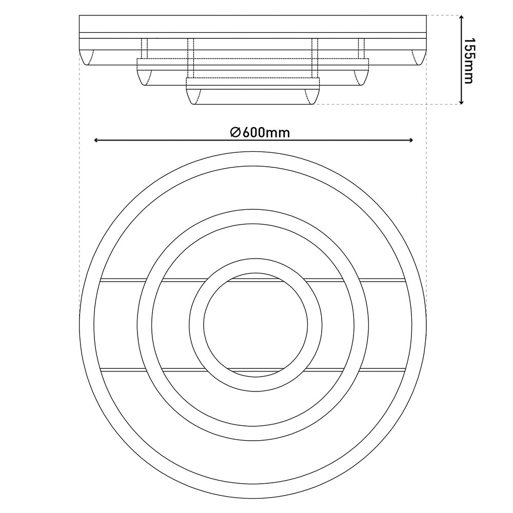 Deckenleuchte, CIRCULO, LED/55W, 4.200 lm,  600 Bild 6
