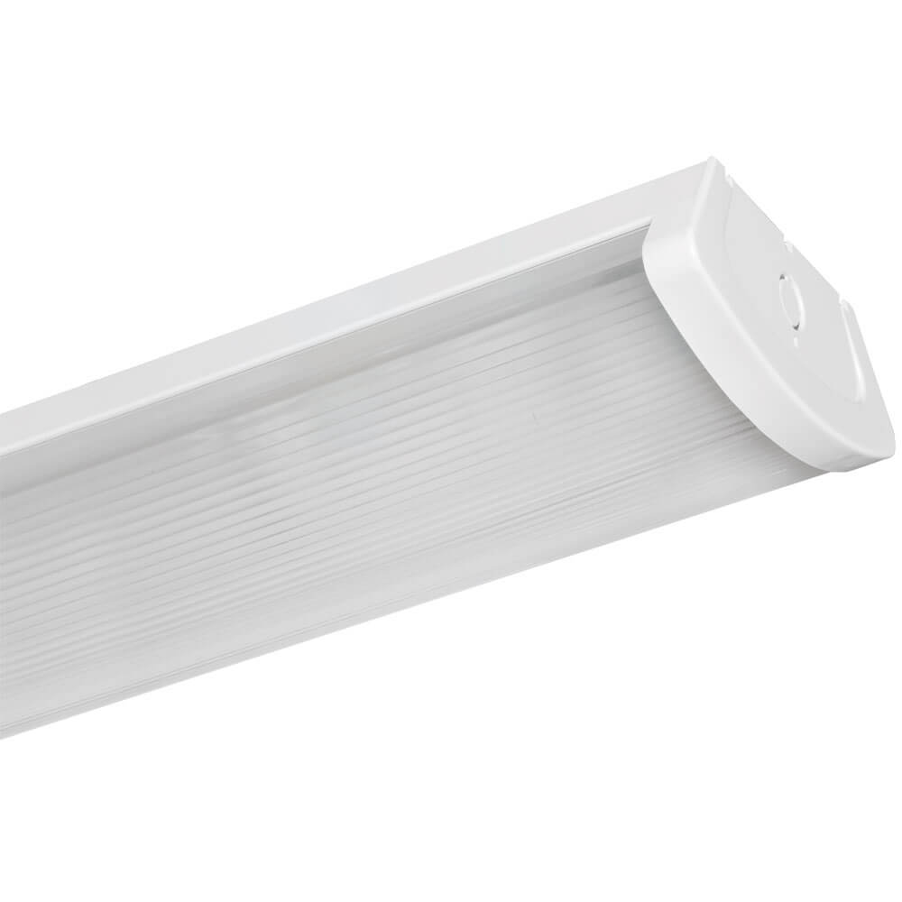 Wannenleuchte, 2 x G13/36W, fr LED-Rhren, Abdeckung prismatisch