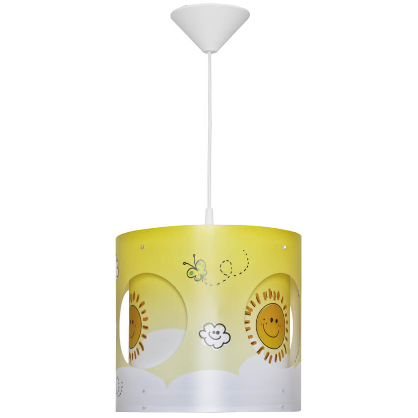 Pendelleuchte, Sunny, 1 x E27/60W, mit selbstdrehendem Innenschirm