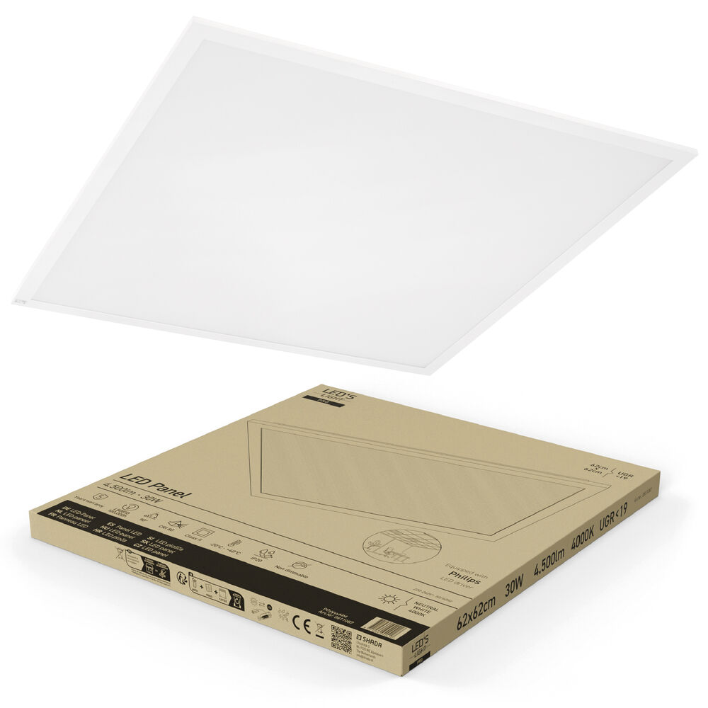 Einlegeleuchte, LED/30W, 4.500 lm, 4000K, UGR <19, Backlight-Panel Bild 2