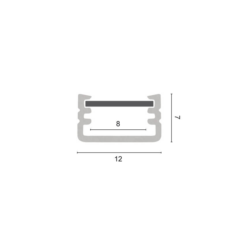 U-Profil aus Aluminium, für LED-Strips bis 8 mm, L 1.000 Bild 3