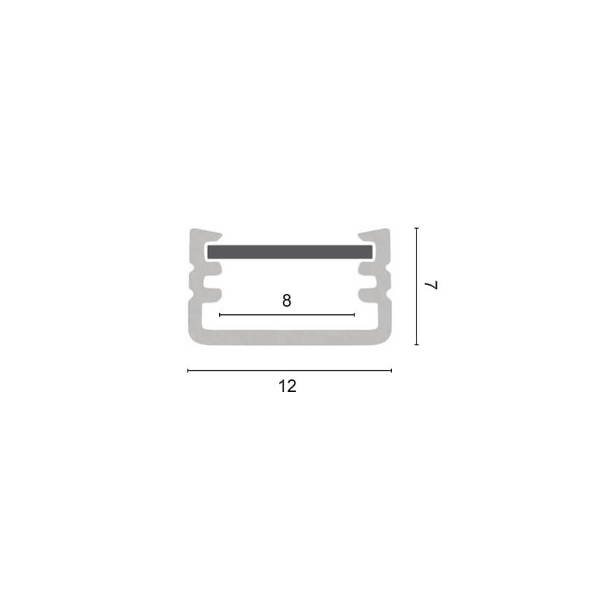 U-Profil aus Aluminium, fr LED-Strips bis 8 mm, L 1.000 Bild 3