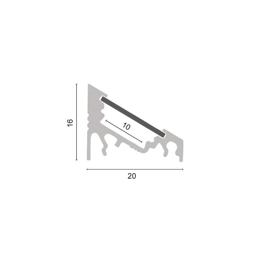 Winkel-Profil aus Aluminium,  für Wand- und Decken-Eckmontage, für LED-Strips bis 10 mm Bild 3