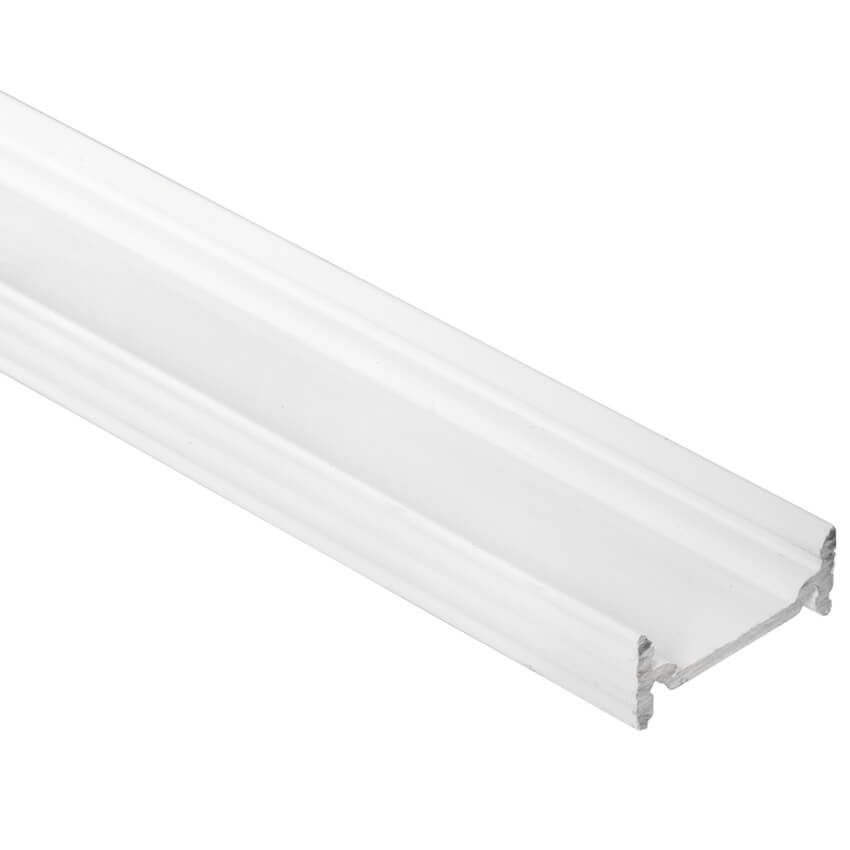 H-Profil aus Aluminium weiß  lackiert (RAL 9010), für LED-Strips bis 12 mm, (max. 24W/m) Bild 2