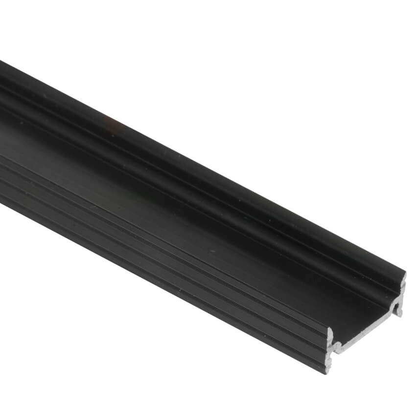 H-Profil aus Aluminium, schwarz eloxiert (RAL 9005), fr LED-Strips bis 12 mm, (max. 24W/m), B 20, H 9, L 2.000 Bild 2