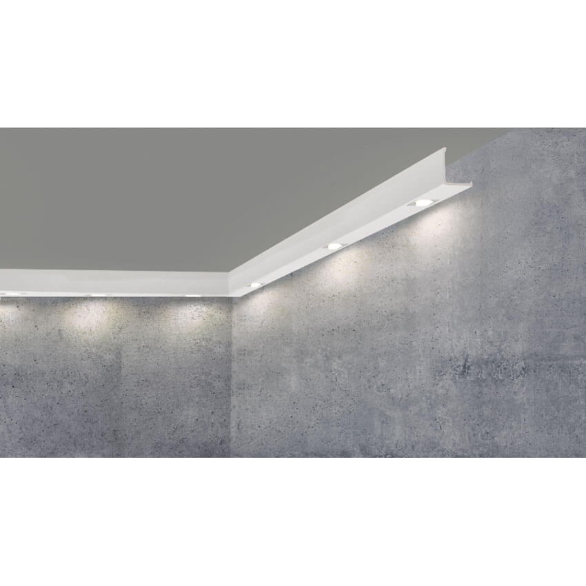 Licht-Profil, zum Einbau von LED-Spots  und anderen Strahlern, H 150, Ausl. 150, L 2000 Bild 2