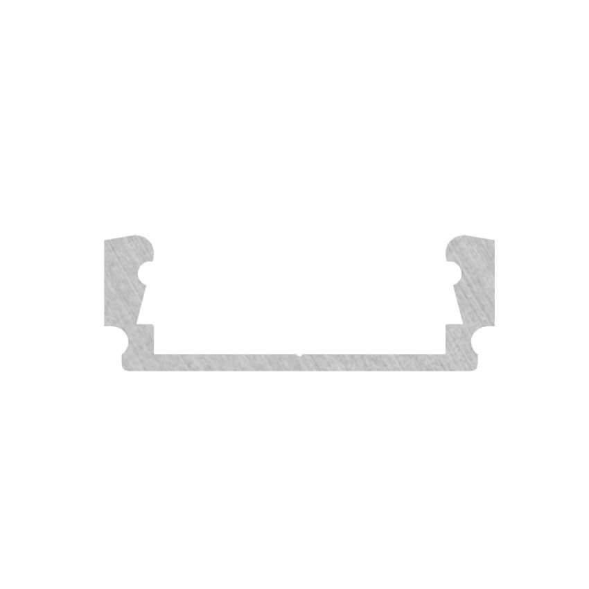 U-Profil aus Aluminium, PL1, fr LED-Strips bis 12 mm, (max. 14,4W/m),  B 16,8 mm, H 5,91 mm, L 2.000