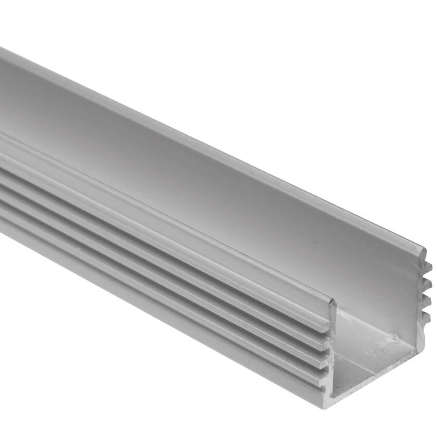 U-Profil aus Aluminium, PL5, für LED-Strips bis 12 mm, (max. 14,4W/m),  B 16,8 mm, H 12,41 mm, L 2.000 Bild 2