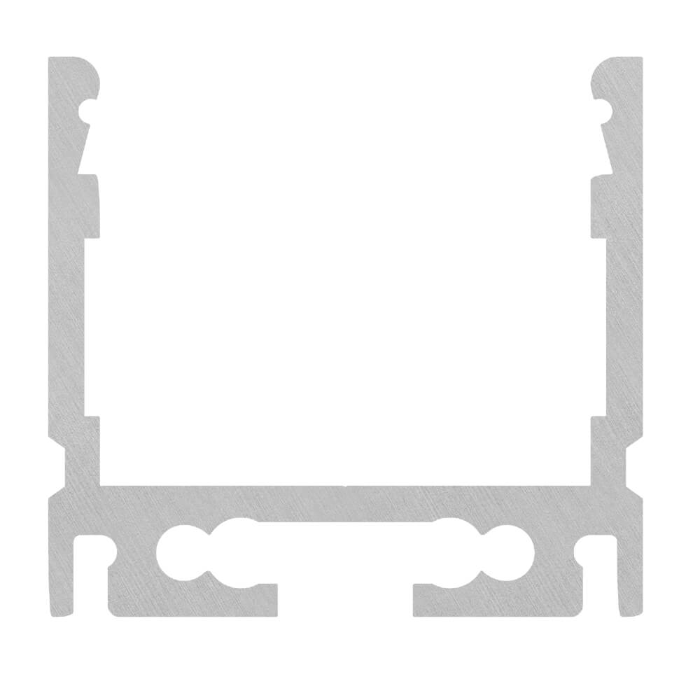 U-Profil aus Aluminium, PN8, fr Strips bis B 16 mm, B 19,2 mm, H 18,1 mm, L 2.000