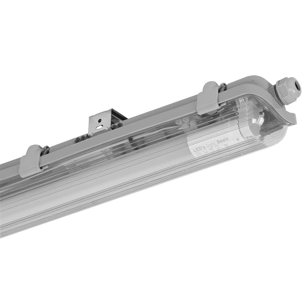 Feuchtraumwannenleuchte, inkl. T8/G13 LED-Rhre, 1 x 9W, 1.080 lm, 4000K