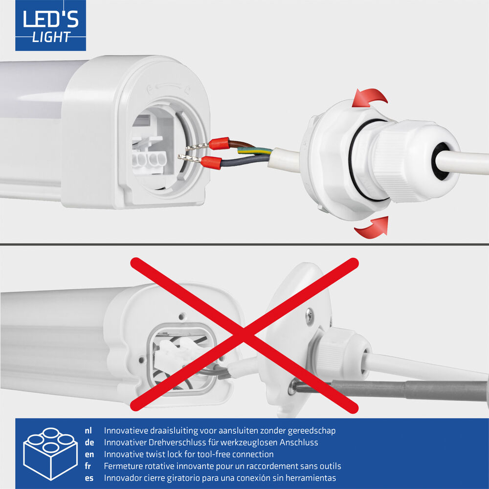 Feuchtraumleuchte, LED, 4000K Bild 3