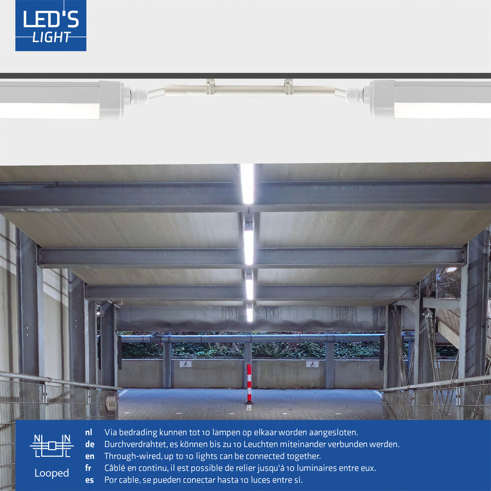 Feuchtraumleuchte, LED, 4000K Bild 4