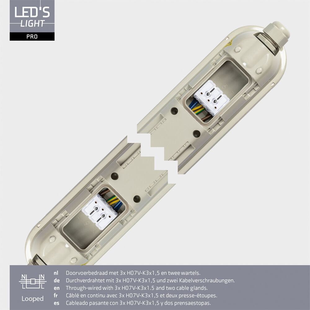 Feuchtraumwannenleuchte, LED/15W - 40W, 4000K Bild 3