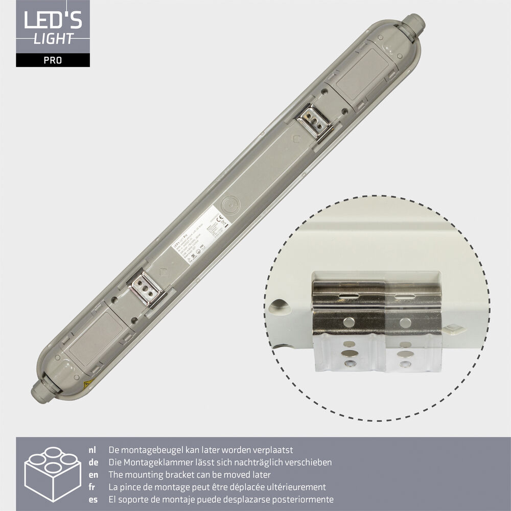 Feuchtraumwannenleuchte, LED/15W - 40W, 4000K Bild 4