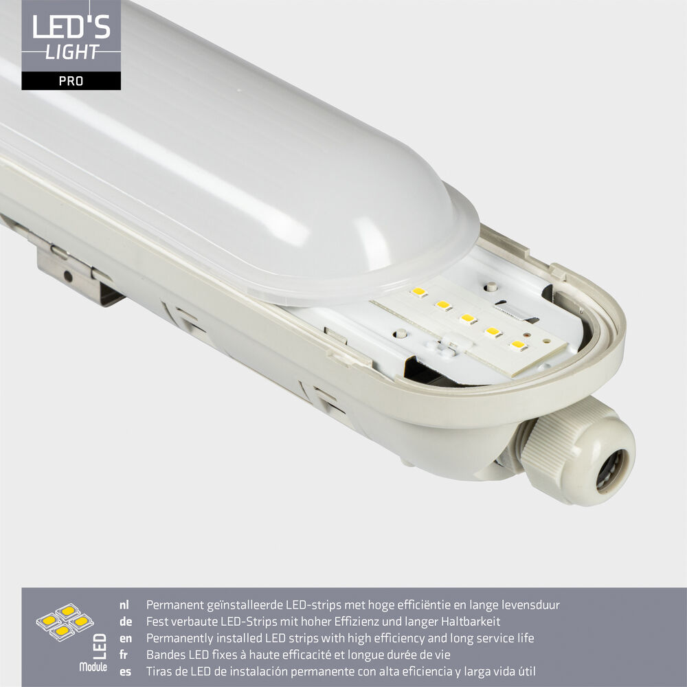 Feuchtraumwannenleuchte, LED/15W - 40W, 4000K Bild 5