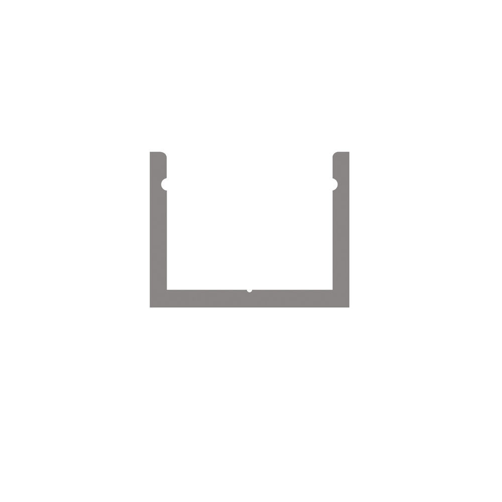 U-Profil aus Aluminium eloxiert, fr Strips bis B 8 mm, B 10, H 8, L 2.000