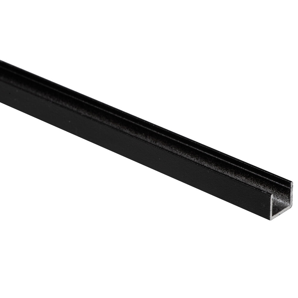 U-Profil aus Aluminium, schwarz pulverbeschichtet, fr Strips bis B 8 mm, B 10, H 8, L 2.000 Bild 2