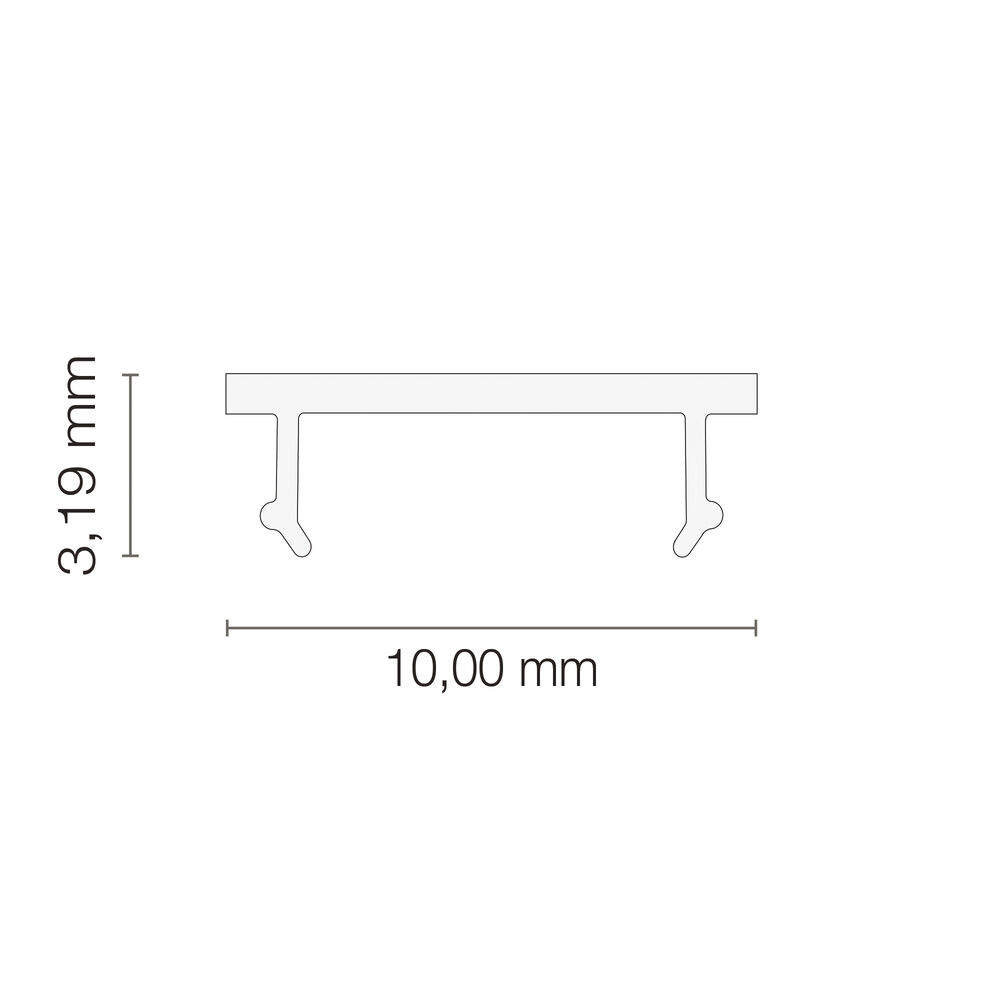 Clip-Profilabdeckung, opal, f�r Alu-Profil Exo-A0_8, L 2.000 Bild 2