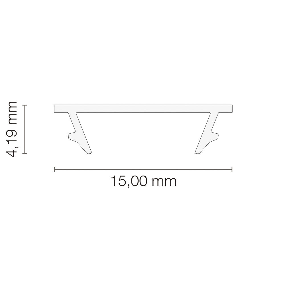 Clip-Profilabdeckung, klar, f�r Alu-Profil Exo-A1_13/ Exo-A2_13/Exo-A1F_13, L 2.000 Bild 2